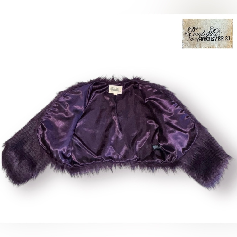 Boutique XXI Chic Cropped Faux Fur Bolero | Teddy Jacket - Picture 5 of 8